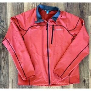 Eddie Bauer Jacket Mens‎ Large First Ascent Orange Pockets Full Zip Outdoor EUC